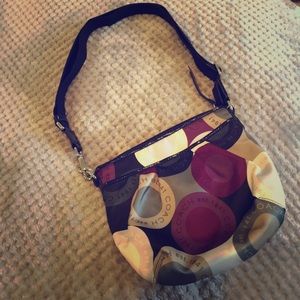 Multicolored Coach crossbody purse
