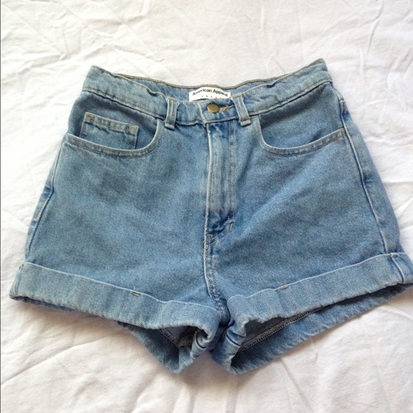 American Apparel High-Waist Jean Cuff Short