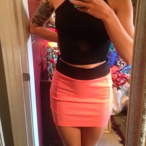 Peachy pink skirt