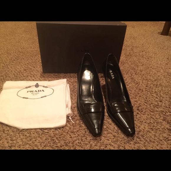 Prada black pointed heel