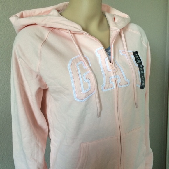 GAP baby pink zip up hoodie - Picture 2 of 3
