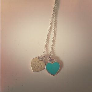 Tiffany & Co. Double Heart Tag Pendent