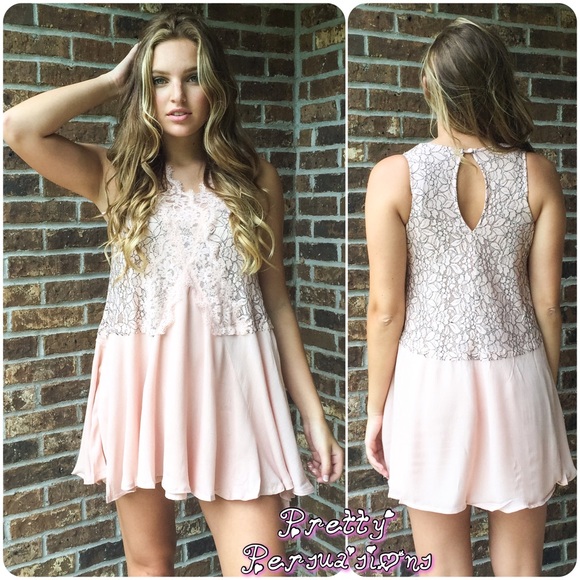 CLEARANCE‼️Blush Lace Secret Origins Tunic Dress - Picture 2 of 4