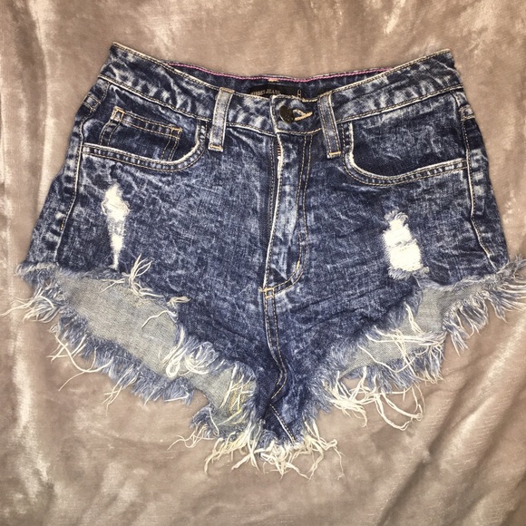 high waisted jean shorts