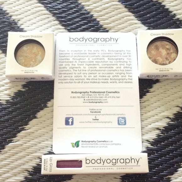 CREAM SHADOWS and LIP GLOSS By BODYOGRAPHY