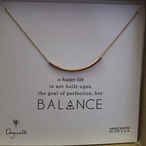 Dogeared Gold Balanced Tube Necklace