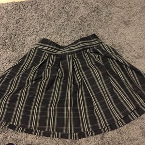 Black plaid skirt