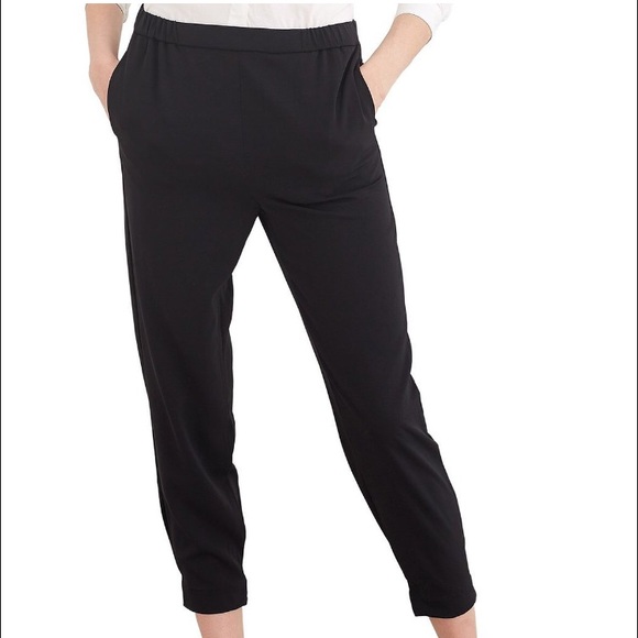 Black ankle jogger pants