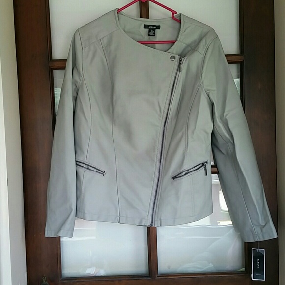 Gray Pleather Jacket