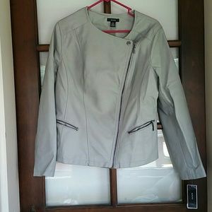 Gray Pleather Jacket