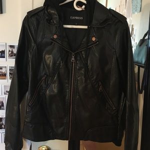 EXPRESS FAUX LEATHER BIKER JACKET