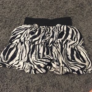 Zebra print mini skirt