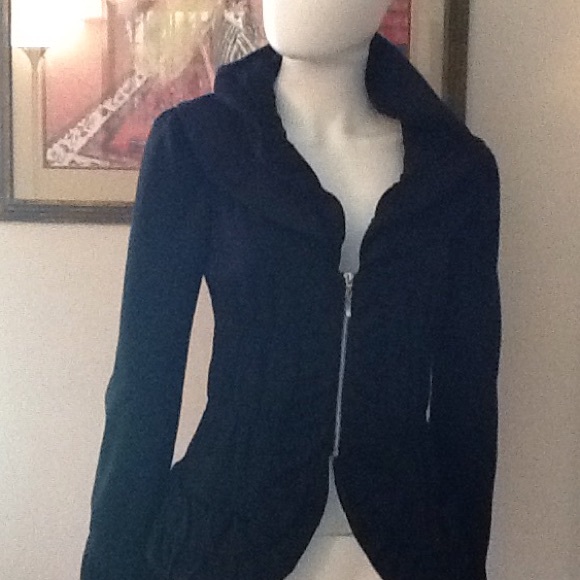 Jacket Black Zip Up NWT Size Medium By Sele - Picture 1 of 4