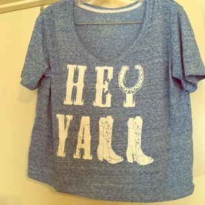 Hey Y'all Crop Tee
