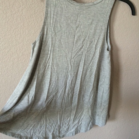 ENOUGH ABOUT ME Juniors Small "Irish-ish" Tank Top Muscle Tee Gray NWT - Picture 4 of 13