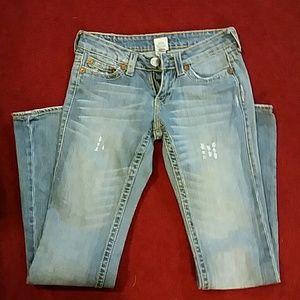 True Religion light wash jeans