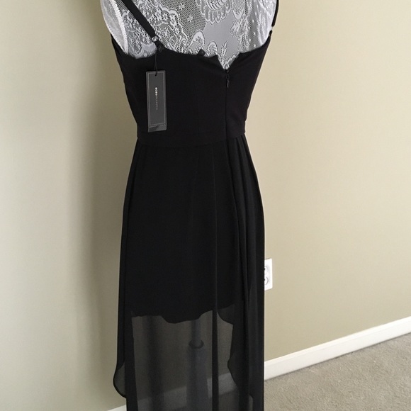 NWOT BCBG MAXAZRIA Black Hi/Low Dress - Picture 2 of 2