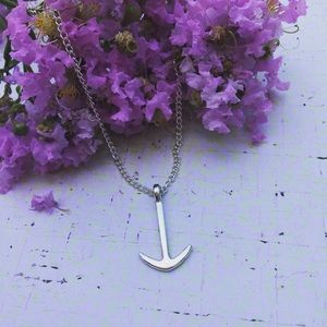 Anchor silver necklace