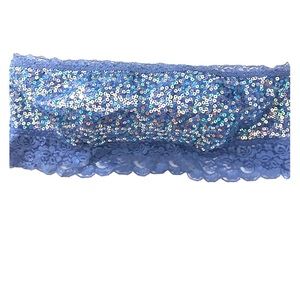 VS PINK Blue Sequin Bandeau