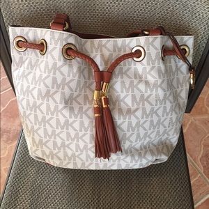 (SOLD) Michael Kors PVC Large Gathered Bag