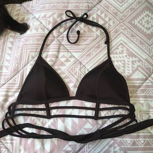Victoria's Secret PINK Strappy Black Triangle Top