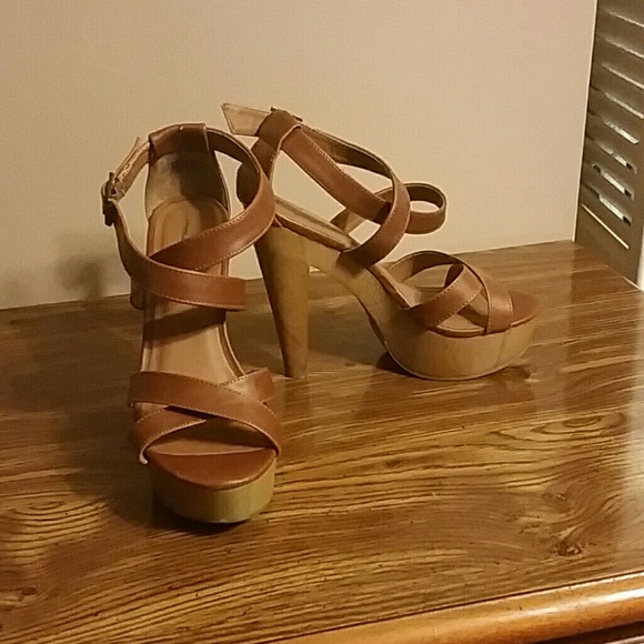 Mossimo Supply Co. Shoes - Brown Strappy heels