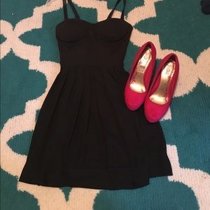 Pink suede heels