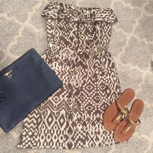 Strapless dress- Aztec print