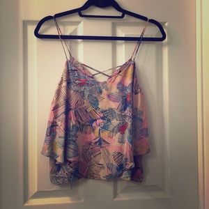 Patterned cropped camisole
