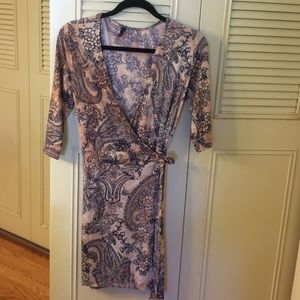 Beautiful Wrap Dress with 3/4 sleeves