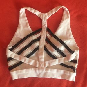 White/Black Crop Top