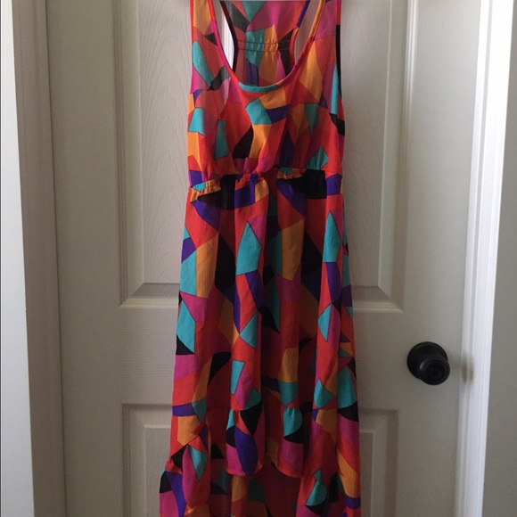 Multi-color swimsuit cover up.