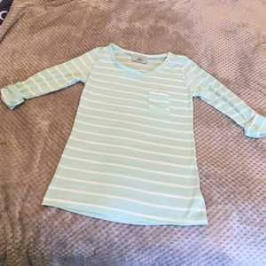 Light blue 3/4 length sleeve Judith March top