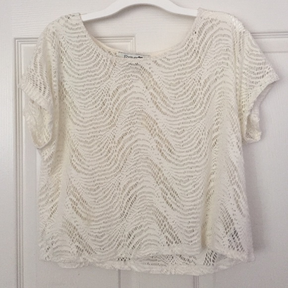 💫💫💫white cutout shirt from forever 21