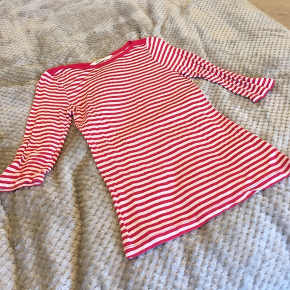 Red and white striped Old Navy top