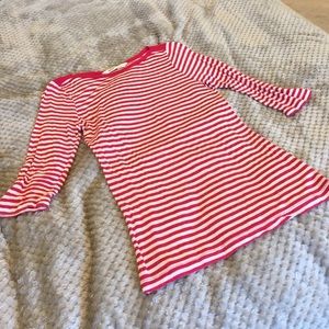 Red and white striped Old Navy top