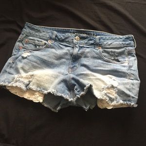 Light washed American Eagle cutoffs