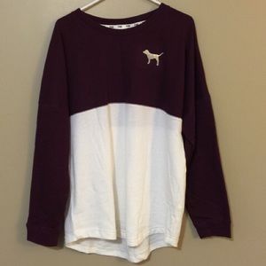 VS PINK varsity crew neck