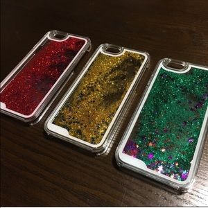 Green liquid glitter iPhone 6s case