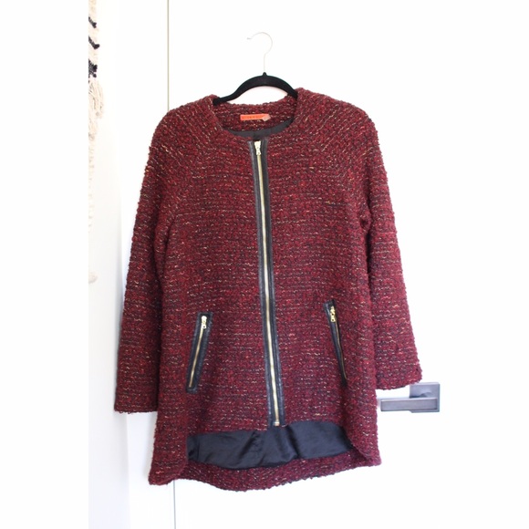 Alice + Olivia Tweed Coat - Picture 2 of 4