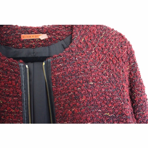 Alice + Olivia Tweed Coat - Picture 3 of 4