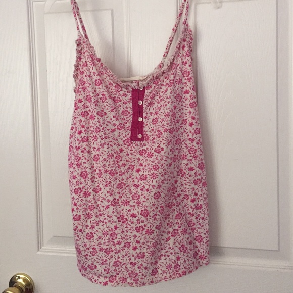 💫💫pink floral tank top, used but good condition