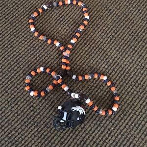 Denver Broncos rear view mirror decoration