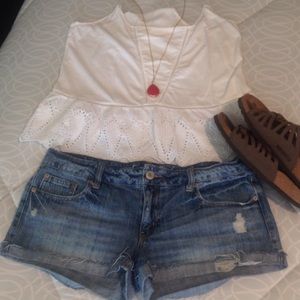 Distressed Jean Shorts size 12