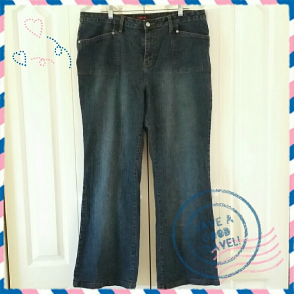 ZANA-DI PLUS SIZE 20 BLUE BOOTCUT JEANS STRETCH