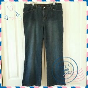 ZANA-DI PLUS SIZE 20 BLUE BOOTCUT JEANS STRETCH