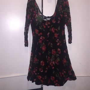 Floral Lacey 3 Quarter Sleeve Dress