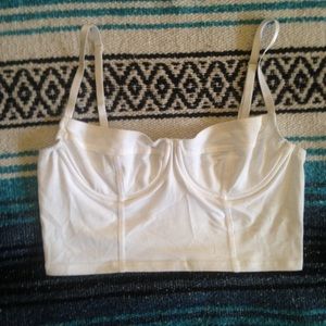 White Bustier Crop Top