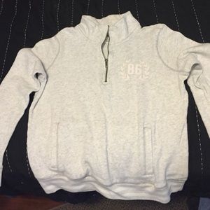 Grey Half-Zip Pink VS Pullover