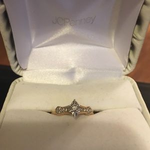 Diamond two-tone promise ring